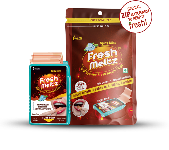 FreshMeltz Instant Mouth Freshener Strips Cinnamon Flavoured 25's